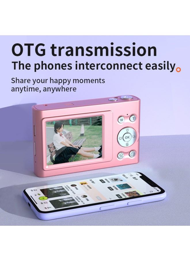 Generic Ccd Digital Camera Student HD Travel Card Player Entry-level Campus Retro Vlog Camera Photo Portable-Body Color:Silver  - Image 5