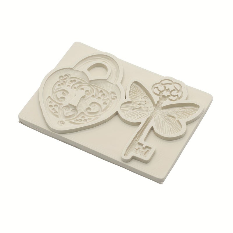Silica Gel Key And Lock Resin Mold For Handmade Craft Decoration Tool - Image 2