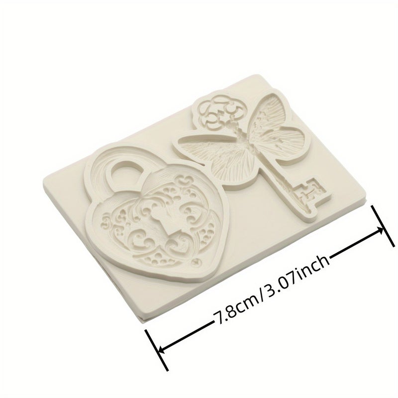 Silica Gel Key And Lock Resin Mold For Handmade Craft Decoration Tool - Image 4
