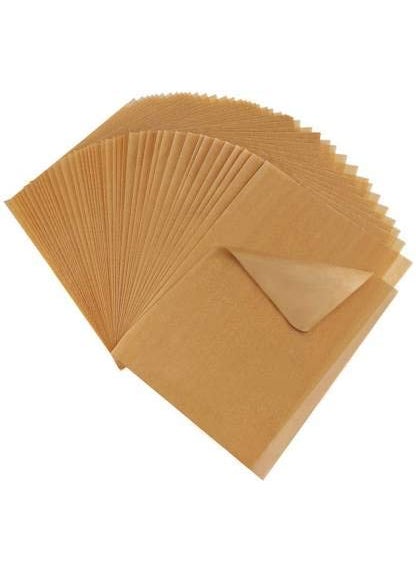 Lazybeee Lazybeee 100Pcs Brown Butter Paper wrap EcoFriendly NonBleached NonWax NonStick Butter Paper for Cooking Parchment Paper Backing Paper 10x10inch Pack of 100 Sheets Parchment Paper 