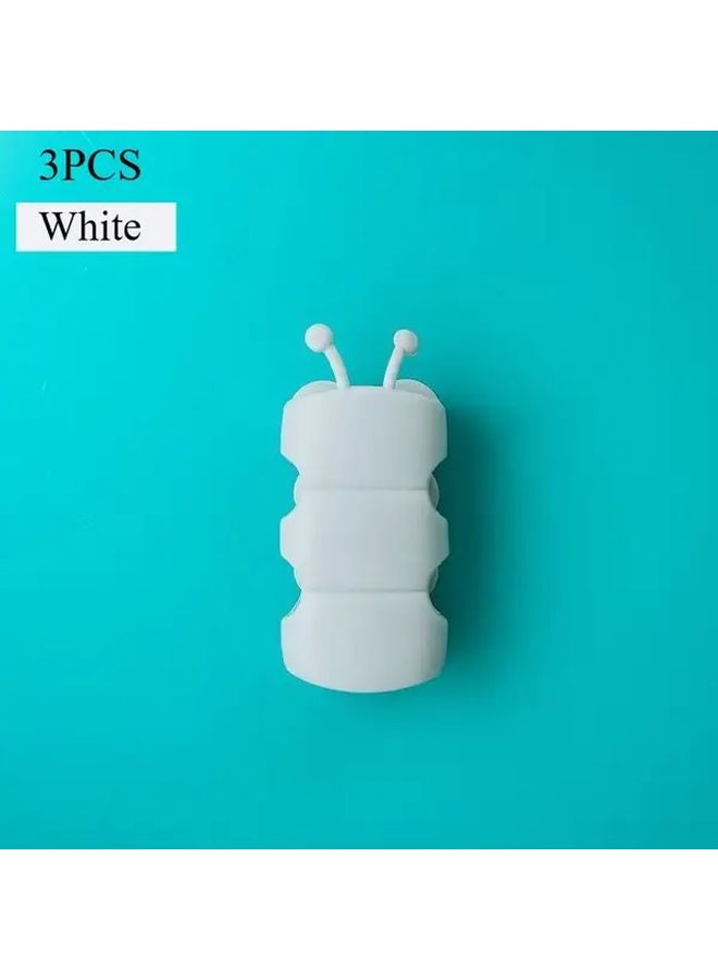 White 3Pcs Shower Suction Cup Hanging Nozzle Base Nail Free Traceless Movable Strong Suction Universal Bathroom Creative Accessories - Image 1