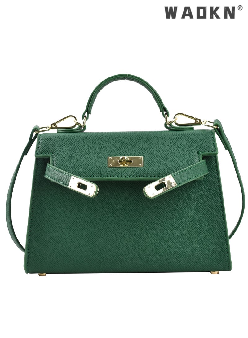 WAOKN Retro Handle Satchel with Detachable Strap for Women Casual Shoulder Kelly Bag,Fashion Elegant Exquisite Multi-pocket Charm High-Quality Fabric Large Capacity Handbag for Women/Mother/Girl Friend Gift - Image 1