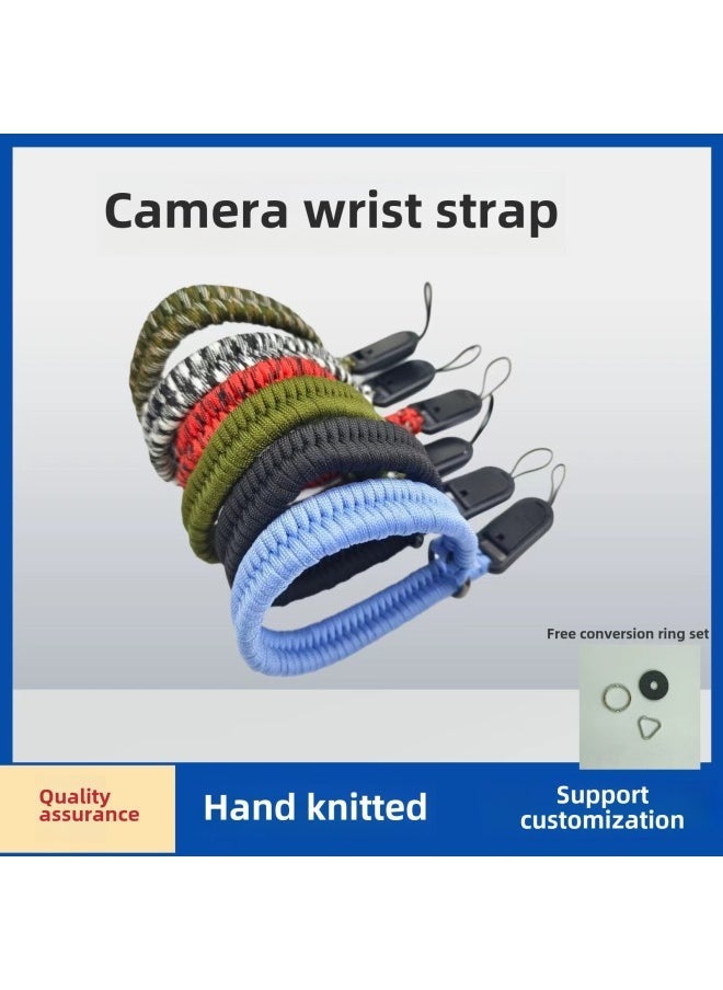Quick Release Buckle Camera Strap Woven Camera Hand Rope SLR Micro Single Camera Camera Rope-Color:Camouflage Green - Image 2