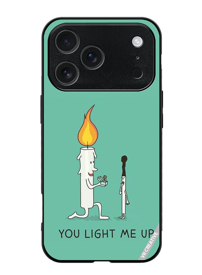 VR CREATIVE Protective Case Cover For Apple iPhone 17 Pro Max You Light Me Up Design Multicolour