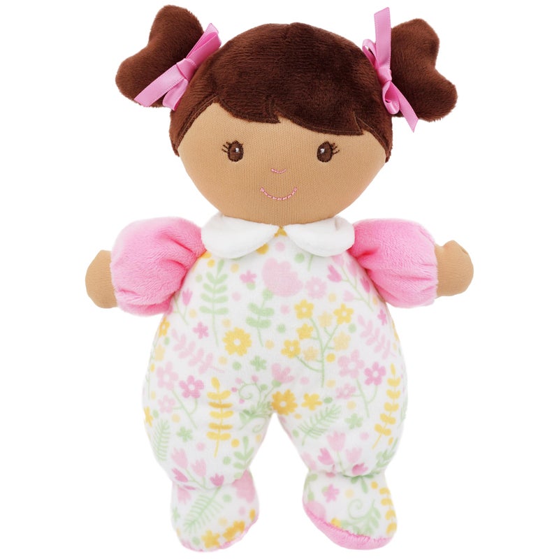 June Garden 9 My First Doll Zuri Soft Plush Baby Doll Pink Floral Outfit - Image 2