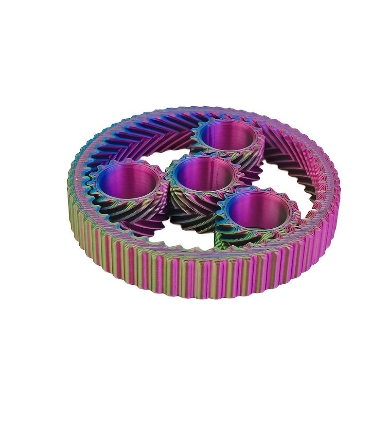 3D Printed Stress Relief Spiral Star Ring Toy Colorful Blue Multidirectional Finger Spinner Smooth Rotation - Image 3