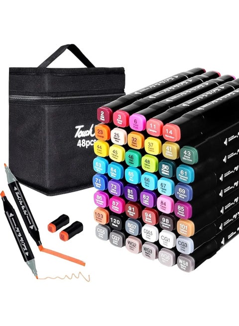 Touch Dual Tip Marker Set – 48 Colors