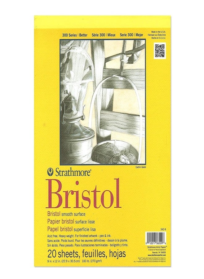 Strathmore 300 Series Bristol Smooth 9 in. X 12 in. [Pack of 2] (2PK-342-9-1)