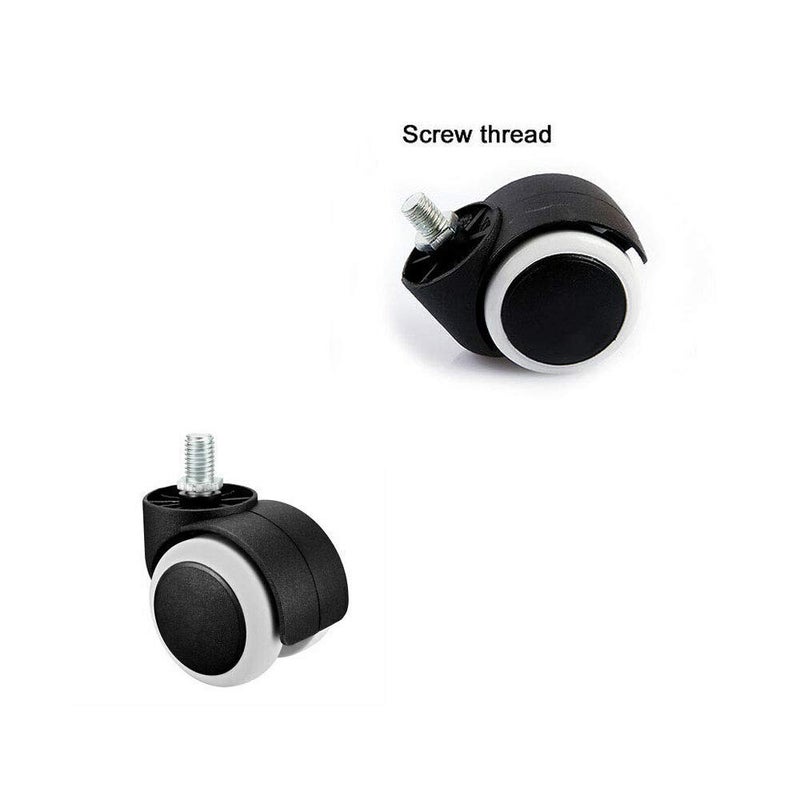 RAJCHIEF RAJCHIEF Twin Castor Wheels Threaded Set of 5 pcs for Revolving Chairs and Gaming Chairs 100 Nylon ABS Material Smooth 360Degree Swiveling Durable and Versatile Replacement Wheels  - Image 2