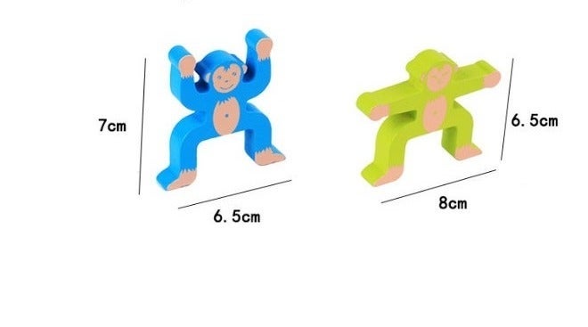 THUGFIT MONKEY BALANCE GAME EDUCATIONAL TOY MONTESSORY EDUCATION  WOODEN TOY 36+. MONTHS AGE - Image 5