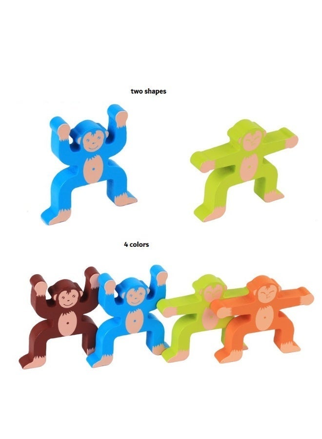 THUGFIT MONKEY BALANCE GAME EDUCATIONAL TOY MONTESSORY EDUCATION  WOODEN TOY 36+. MONTHS AGE - Image 4