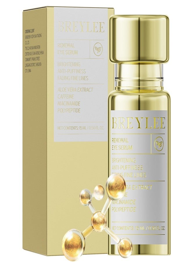 BREYLEE Renewal Eye Serum with Coffine Niacinamide Polypeptide, Eye Care for Puffy Eye Bags Fine Lines Dark Circles Wrinkles, Anti-Puffiness & Fading Fine Lines - Image 1