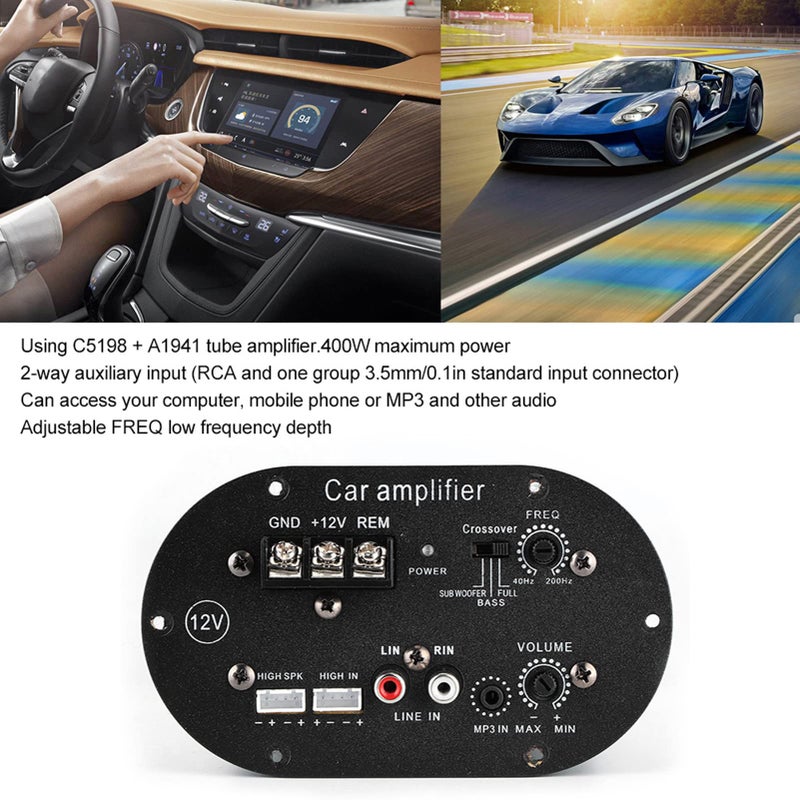 120W 12V Car Audio Amplifier Board Pure Full Tone Bass Subwoofer Core Auto Stereo Speaker - Image 3