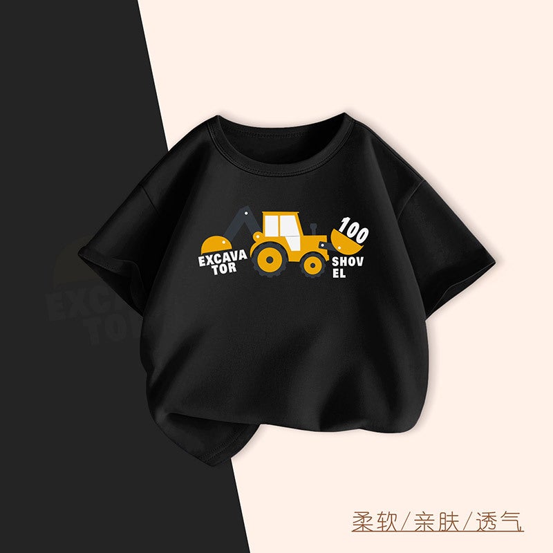 Children'S Wear Boys Short-Sleeved T-Shirt Printed 2025 Children'S Summer Wear Large Children'S Loose Thin Top Trendy - Image 5