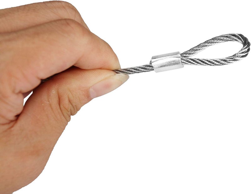 MOUNTAIN_ARK 20 Pack Safety Security Cable, 25.5" Stainless Steel Wire Ropes for DJ Stage Light, Buckle & Looped End, Load 110 lb - Image 5