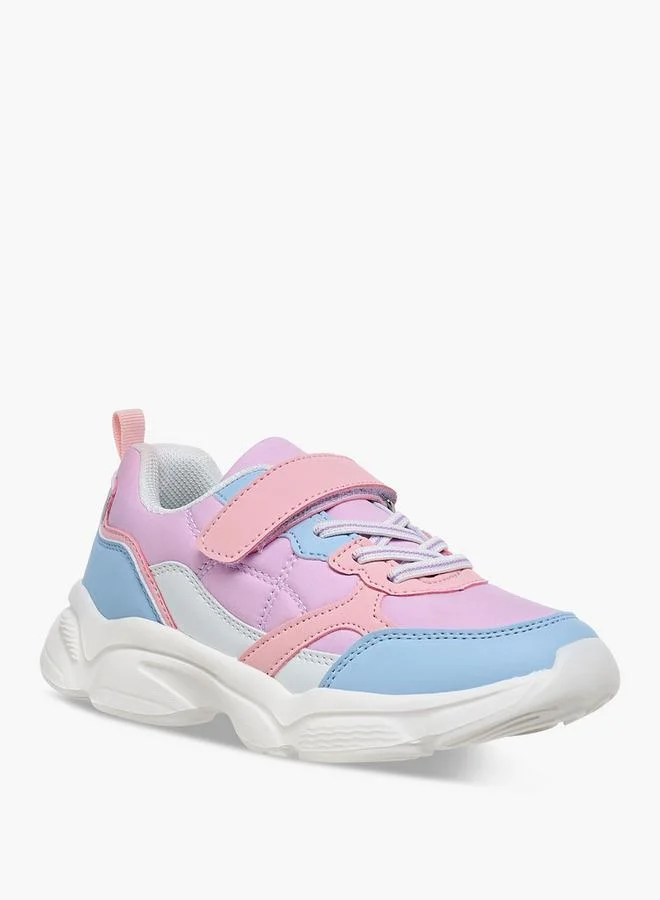 Flora Bella By Shoexpress Colourblock Sneakers With Hook And Loop Closure