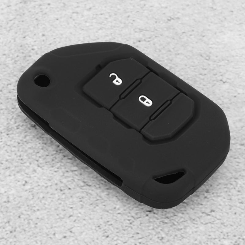 Car Key Cover: 2-Button High-Quality Silicone Case - Compact Portable With Key Chain for Jeep Wrangler JL 2018+ - Image 5