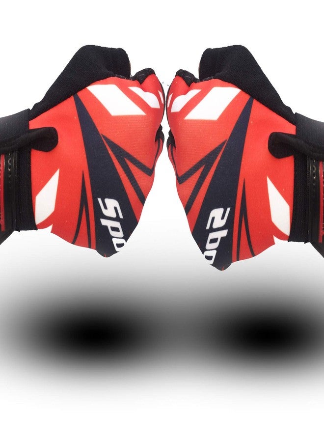 serveuttam Breathable Cycling Gloves for Men and Women - Half Finger Cycling Gloves | Perfect Bike Riding Gloves | Sports Gloves (Red) - Image 1