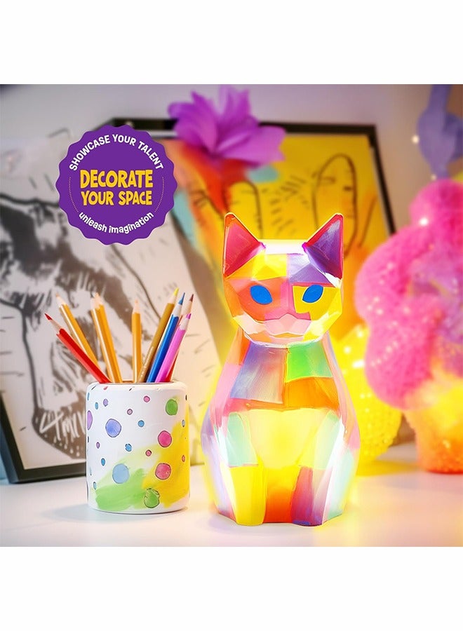 يوڠام عدة مصباح القط للرسم والتلوين - أدوات فنية وحرفية للأطفال من 6 إلى 12 سنة، هدايا عيد ميلاد وعيد الفصح للأولاد والبنات من عمر 3 إلى 12 سنة - Image 4