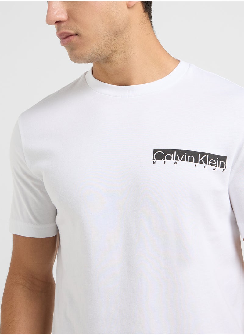 CALVIN KLEIN Logo Crew Neck T-Shirt  - Image 3