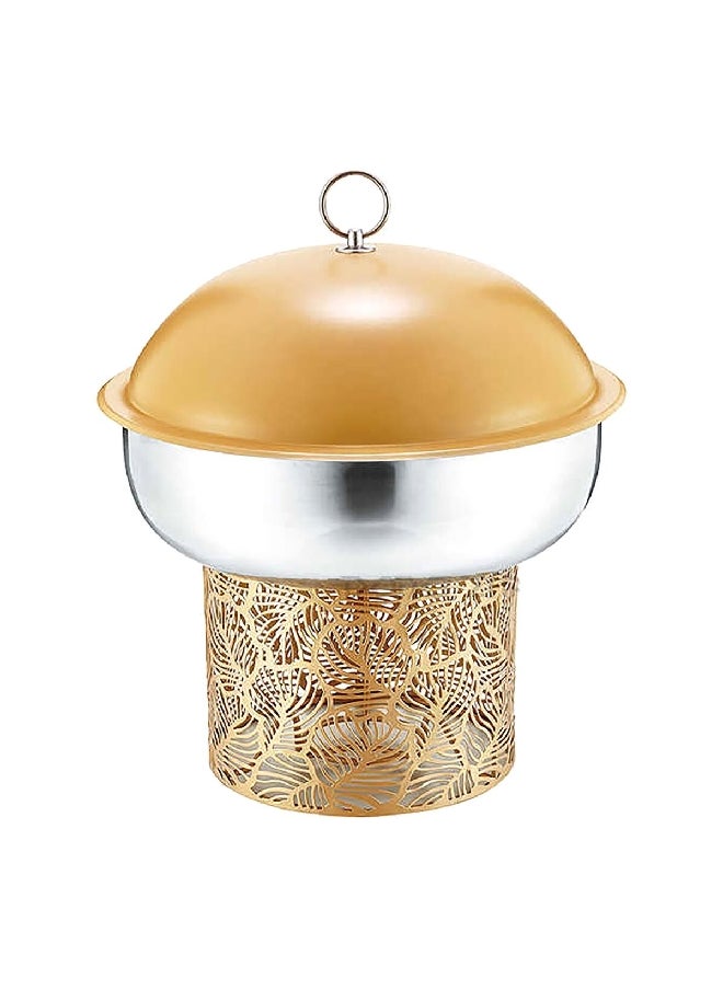 Bien Servi Durable Secure Lid Chafing Food Warmer Dish with Stand Yellow 4.5 L DZW-YC045  - Image 1