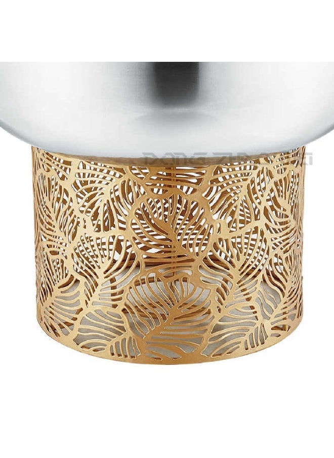 Bien Servi Durable Secure Lid Chafing Food Warmer Dish with Stand Yellow 4.5 L DZW-YC045  - Image 3