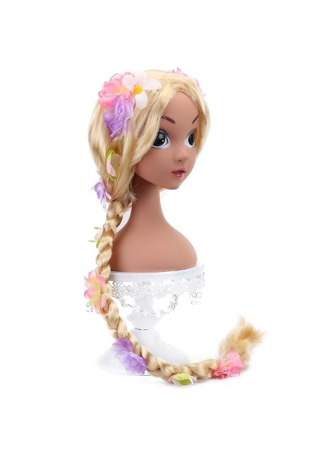 STYLER Long Blonde Rapunzel Wigs For Kids - Princess Girl Costume Cosplay Fairytale Ball Braid Wigs For Halloween Christmas Party Hair - Image 1