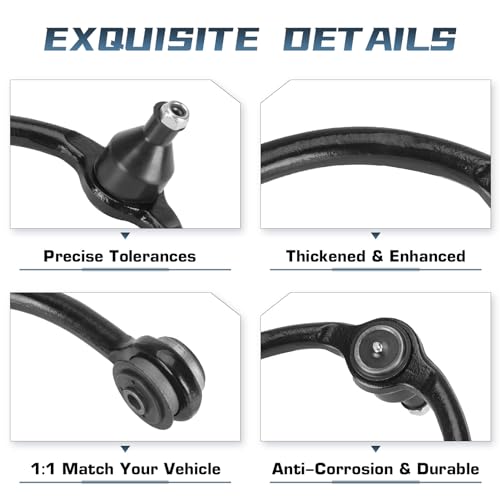 Autsurles Front Upper Control Arms with Ball Joints + Sway Bar End Links + Tie Rod End Link Replacement for 2006 2007 2008 2009 2010 Jeep Commander Grand Cherokee - 10pcs Set - Image 3