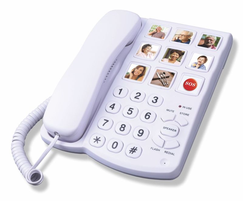 Cross-border elderly fixed-line telephone home landline large ringtone office battery-free wired corded button telephone - Image 4