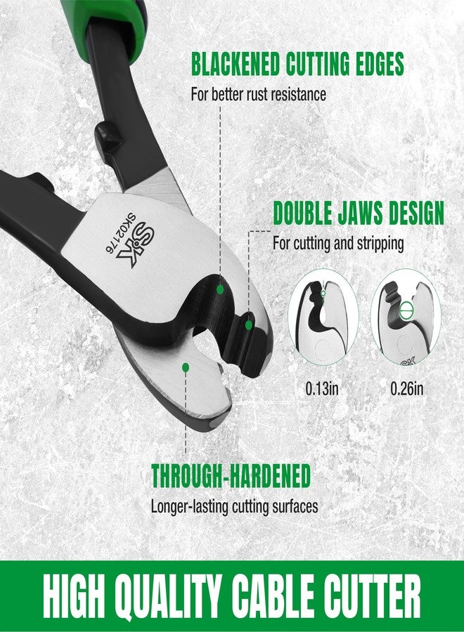 اس كي كي قاطع كابلات SK مقاس 8 بوصات، قاطع أسلاك عالي الرفع للقطع والتجريد والضغط، كماشة قطع كابلات شديدة التحمل للألمنيوم والنحاس والأسلاك وكابلات الاتصالات - Image 4