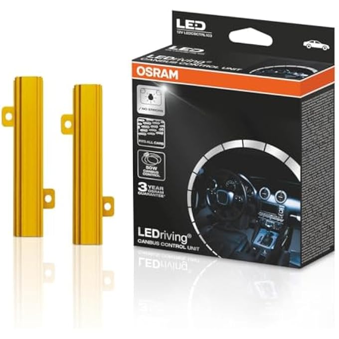 أوسرام وحدة التحكم Canbus من Ledriving Ledcbctrl103 50W Eu لتجنب رسائل الخطأ في لوحة الكمبيوتر عند استخدام مصابيح الضباب LED صندوق كرتوني قابل للطي مع وحدتي تحكم - Image 1