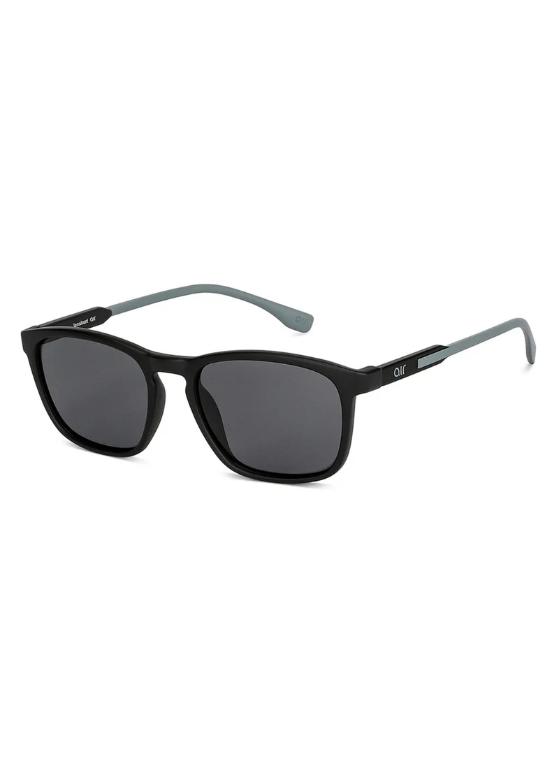 فينسينت تشيس Vincent Chase By Lenskart | Matte Black Grey Full Rim Square Branded Latest and Stylish Sunglasses | Polarized and 100% UV Protected | Men & Women | Medium | LA S13164