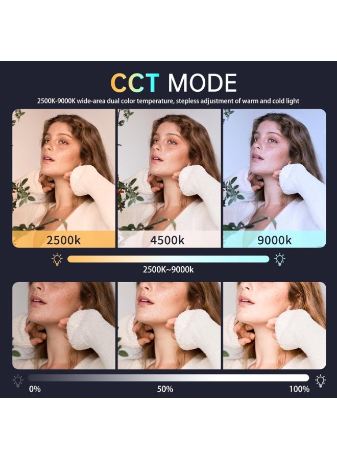 RGB Selfie Light with Clip – 360° Full Color LED Video Light with 18 Modes, Adjustable Brightness & 2500mAh Battery – Portable Fill Light for Phone, Tablet, Camera - Image 3