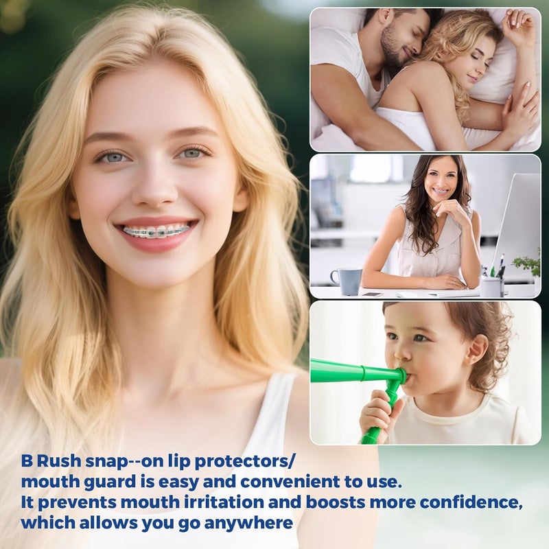 B Rush® Comfort Cover for Braces - Orthodontic Lip Bumper and Mouth Guard - Image 5
