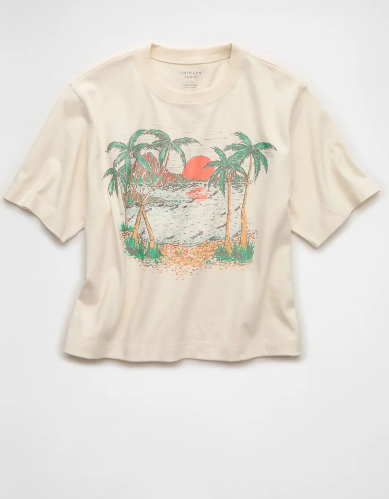 American Eagle  AE Boxy Graphic T-Shirt  | Best Price UAE