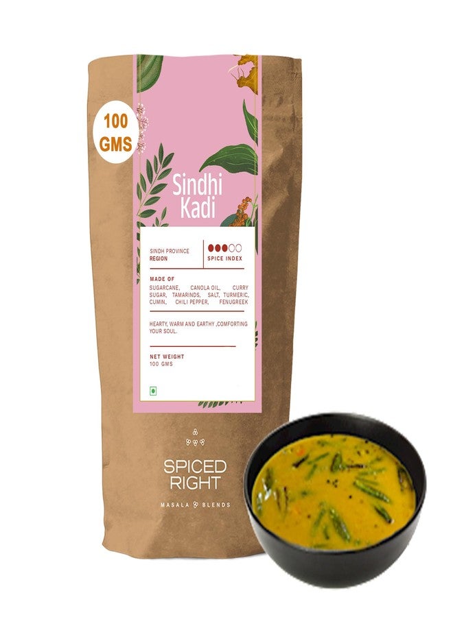 Spiced Right Sindhi Kadi Masala: 100g of Tangy, Aromatic Masala Powder with Curry Spices for Sindhi Kadhi, Pakora Curry & Vegetables, Authentic Taste, Easy to Cook - Image 1