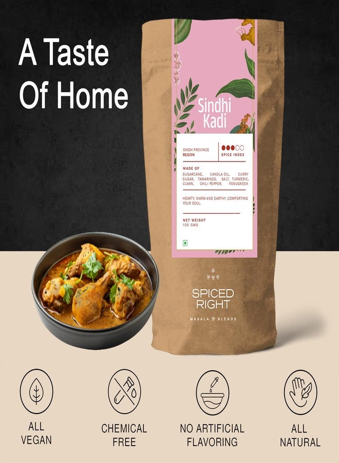 Spiced Right Sindhi Kadi Masala: 100g of Tangy, Aromatic Masala Powder with Curry Spices for Sindhi Kadhi, Pakora Curry & Vegetables, Authentic Taste, Easy to Cook - Image 3