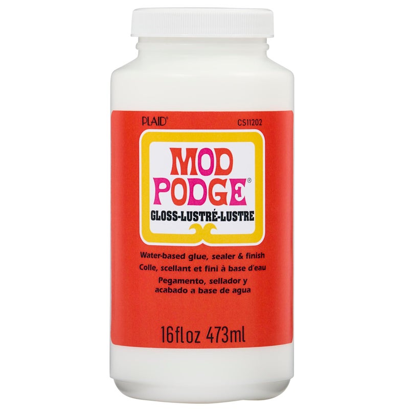 Mod Podge Mod Podge Gloss Sealer Glue  Finish AllinOne Craft Solution Quick Dry Easy Clean for Wood Paper Fabric  More NonToxic  Craft with Confidence Made in USA 16 oz Pack of 1  - Image 1
