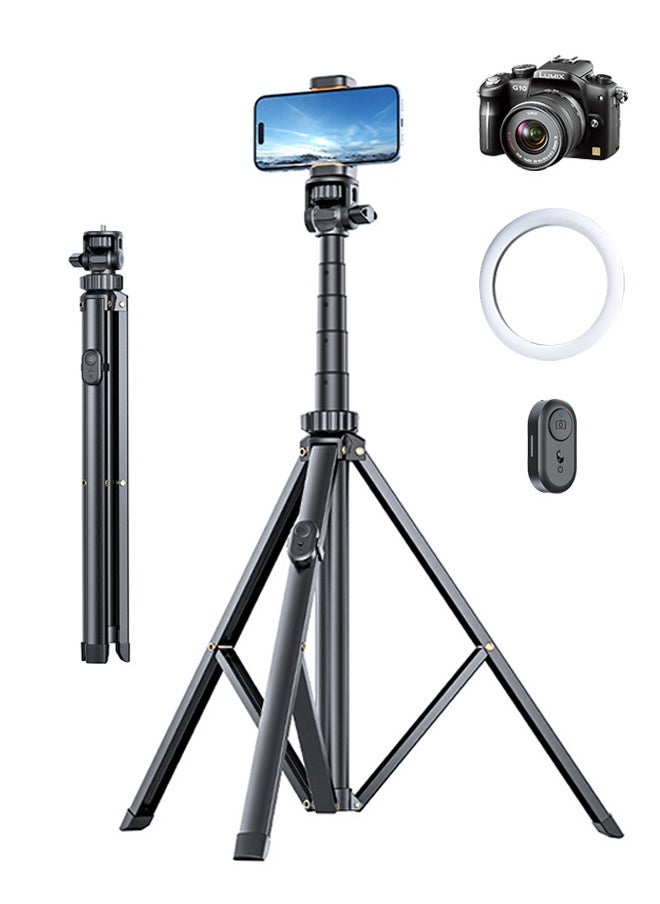 0TO1 TECH Selfie Stick Tripod, Wireless Remote Control, Integrated Foldable Mobile Phone Tripod, 360° Rotatable Mobile Phone Stand, Suitable for All Mobile Phones (180CM)  - Image 1