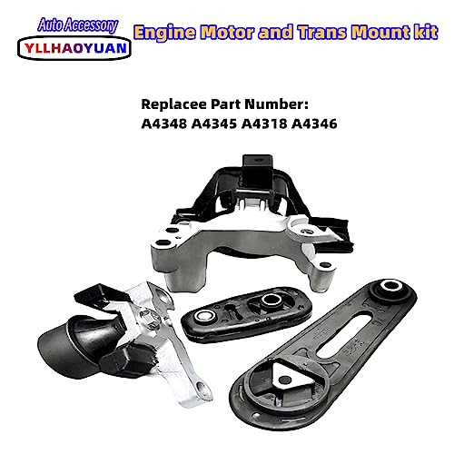 Yllhaoyuan Engine Motor and Trans Mount 4pcs Compatible with Nissan Sentra 2.0L 2007-2012 Replacement for A4348 A4345 A4318 A4346 - Image 3