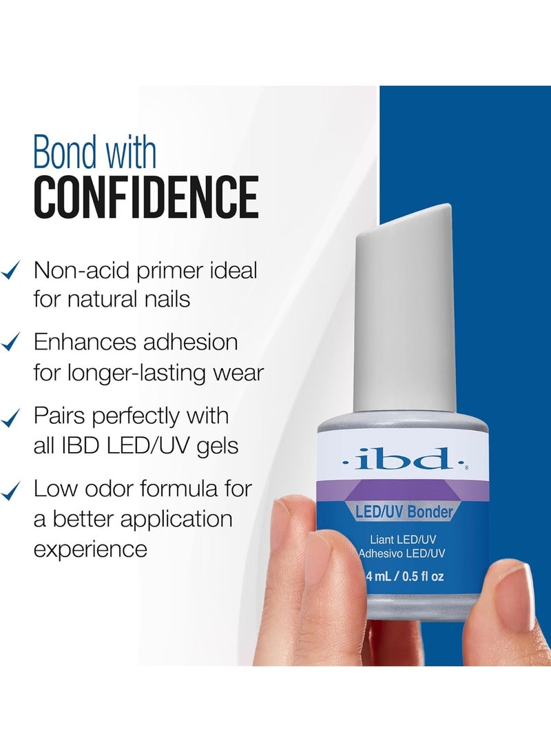 ibd LED/UV Bonder 14ml Non-Acid Nail Primer – Strong Adhesion, Odorless Long-Lasting Bond for UV Gel & Acrylic Nails - Image 4