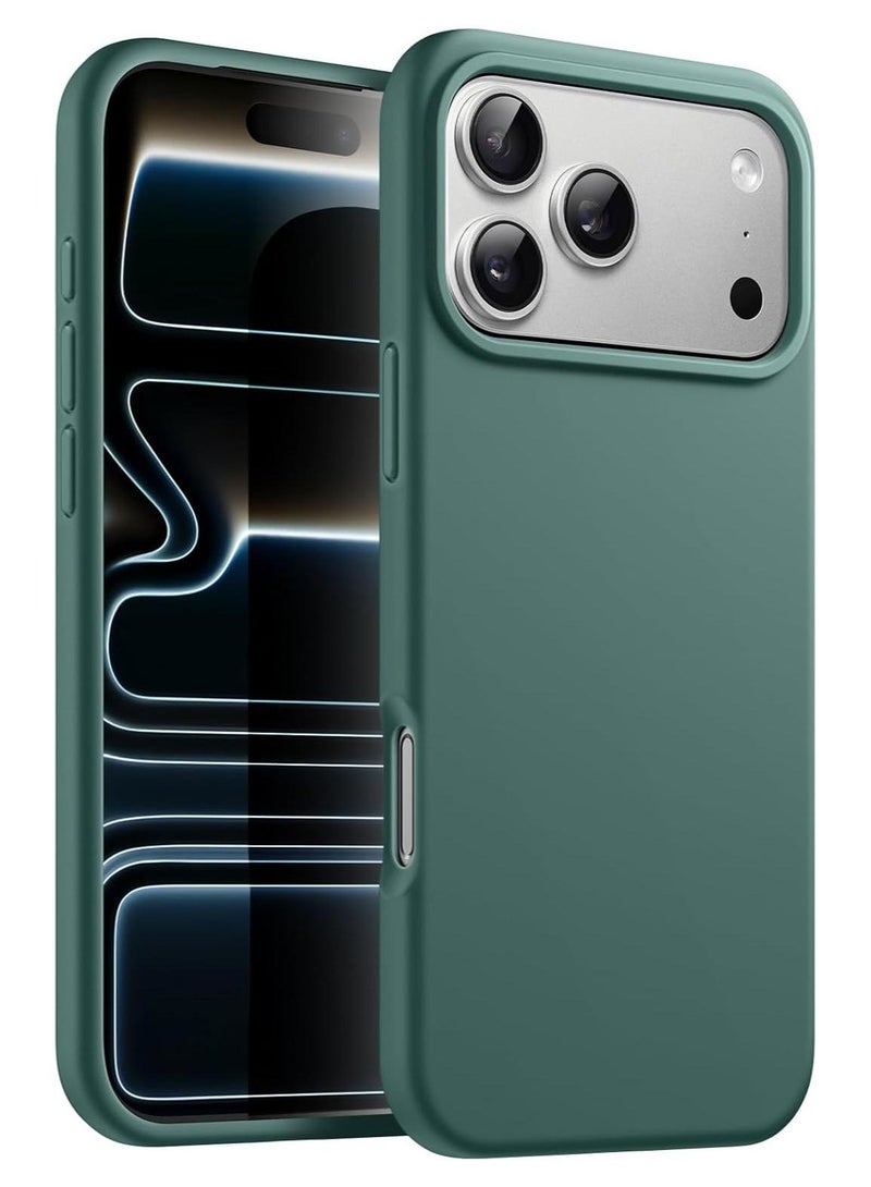 جراب iPhone 17 Pro Max مصنوع من السيليكون السائل المقاوم للصدمات والخدوش لهاتف iPhone 17 Pro Max مع بطانة من الألياف الدقيقة لحماية الهاتف لهاتف iPhone 17 Pro Max - Image 1