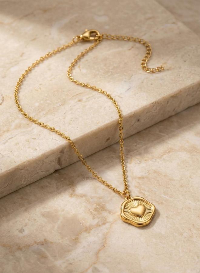 Take Two Women's Metal Geometric Heart-Shaped Pendant Necklace - Image 3