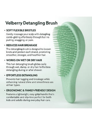 5PCS Hair Scalp Massager Set – Shampoo Brush, Detangling Hair Brush, Wide Tooth Comb & Oil Applicator Bottle, Complete Hair Care Kit - view 3