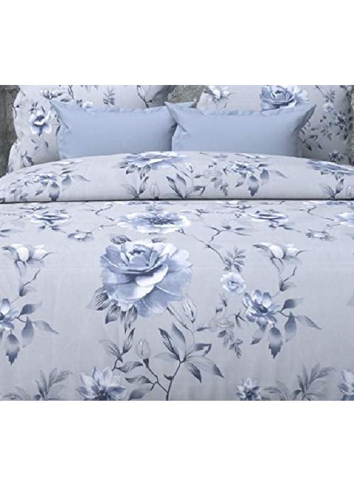 Laying Style Laying Style 350TC Microfiber Havy Glace Cotton AC Comforter Set King Size Double Bed with 1 Flat bedsheet90x100 inch and Two Pillow Covers II 4 pc Bedding SetMultiColor  - Image 2