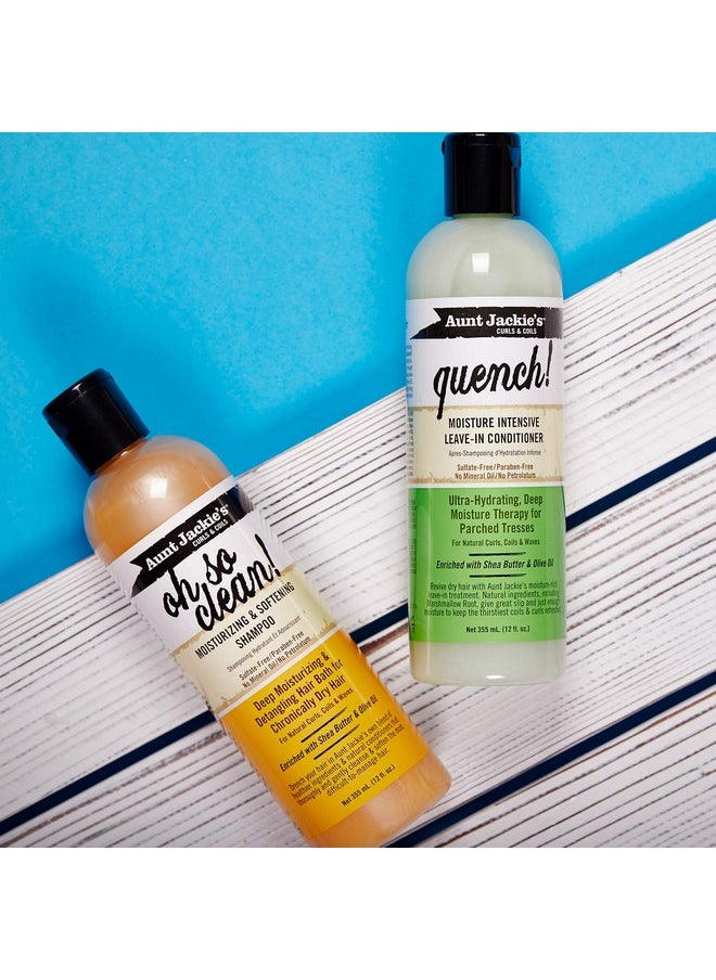 Aunt Jackie's - Aunt Jackie's Curls and Coils Oh So Clean Deep Moisturizing and Softening Hair Shampoo for Natural Curls, Coils and Waves, Enriched shea Butter, 16 oz - Image 1