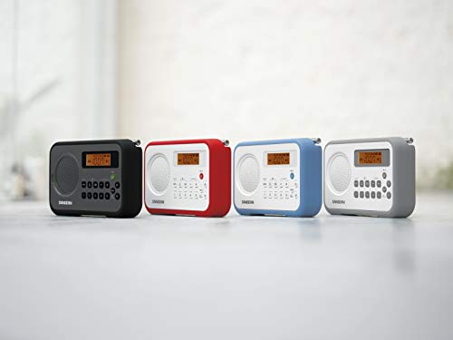 Sangean PR-D18RD AM/FM/Portable Digital Radio with Protective Bumper (White/Red) - Image 3