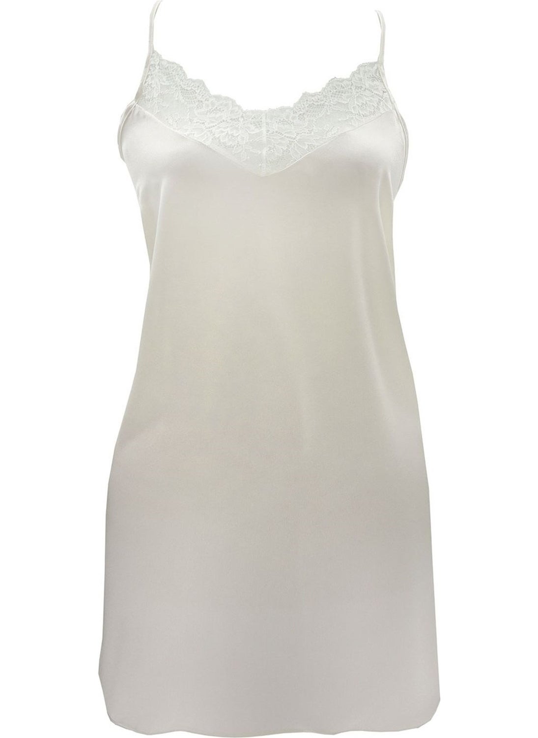 Magic Form 87430 Women's Ecru Crepe Satin Lace Nightgown  - Image 1