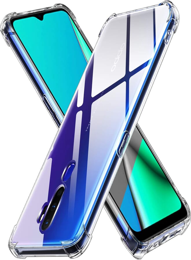 iVoler Case Compatible with Oppo A9 2020 / Oppo A5 2020, TPU Transparent Anti-Scratch Silicone Protective Case Cover -Crystal Clear