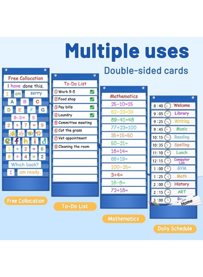 LAMAY 14-compartment pocket daily planner, ultra-durable visual planner for kids - reusable daily planner for kids - double-sided, suitable for classrooms, offices, and homes. - Image 3